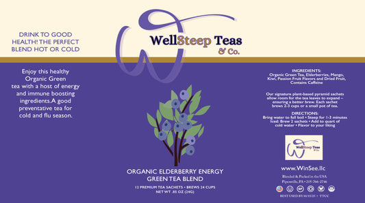 Organic Elderberry Energy Green Tea Blend