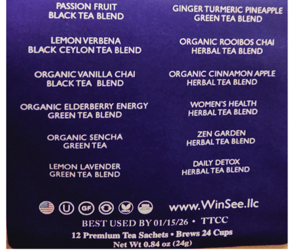 Sampler Bag Tea list